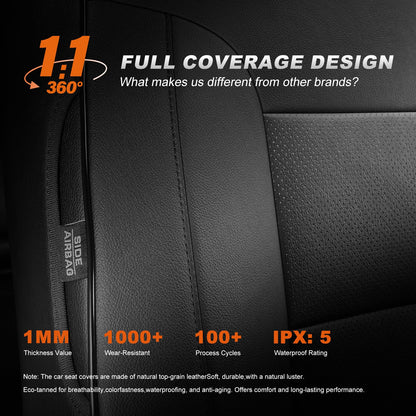 AOMSAZTO vehicle seat cover - Leather full set for Chevy Silverado/GMC Sierra 1500 (1999-2006) black