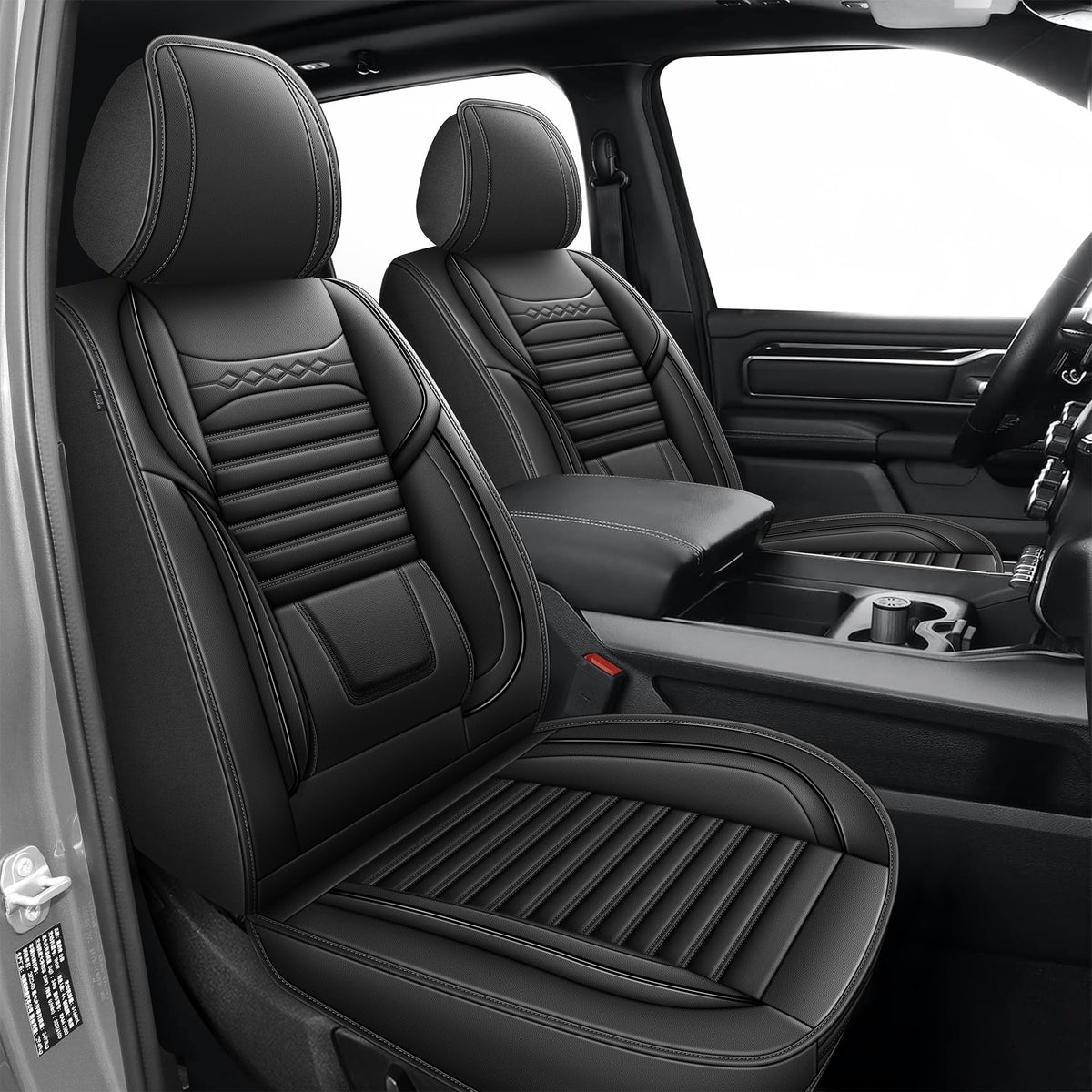 AOMSAZTO vehicle seat cover - custom fit for Dodge Ram 1500 2500 3500 2012-2026 crew quad cab with waterproof design and easy installation.