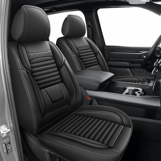 AOMSAZTO vehicle seat cover - custom fit for Dodge Ram 1500 2500 3500 2012-2026 crew quad cab with waterproof design and easy installation.