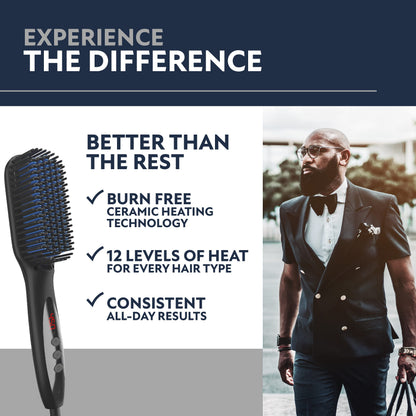 Arkam beard straightener — ionic and anti-scald technology for men