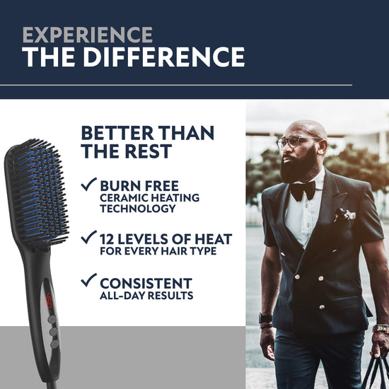 Arkam beard straightener — ionic and anti-scald technology for men