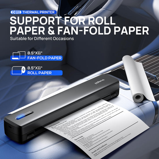 POLONO portable printer - wireless thermal printer for travel and mobile use