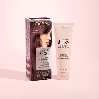 L'Oreal Paris hair coloring agent — One step toning gloss in copper, 4 fl oz.