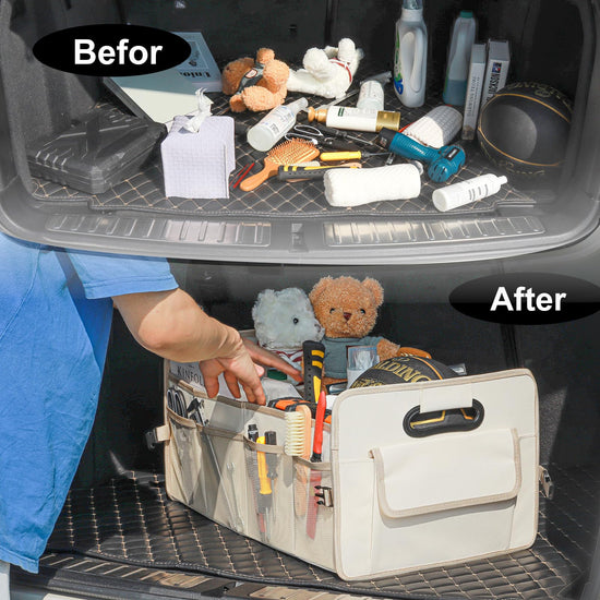 JiatuA caddy — collapsible multi compartment organizer for cars and SUVs