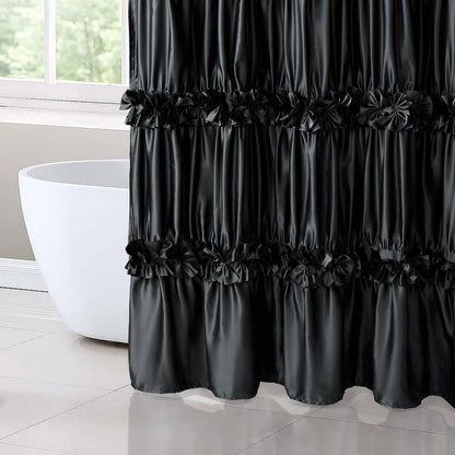 Curtain — Ruffled design for bathroom by Homechoice Decor 72 x 72