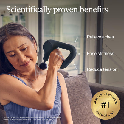 TheraGun massager — quiet deep tissue therapy with Bluetooth connectivity