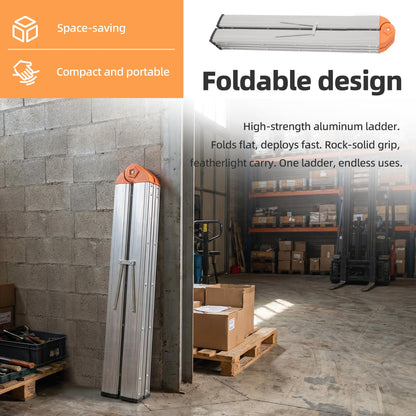 Aparecium ladder — aluminum foldable twin front collapsible A frame design