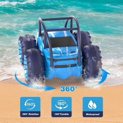 MaxTronic non-riding toy vehicle — Amphibious remote control car with 360° flips rotation and 4WD