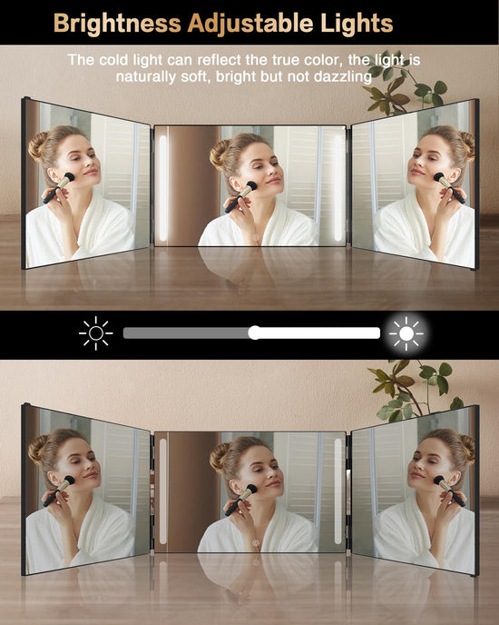 JUSRON home mirror — 360 viewing angle with anti-fog HD glass