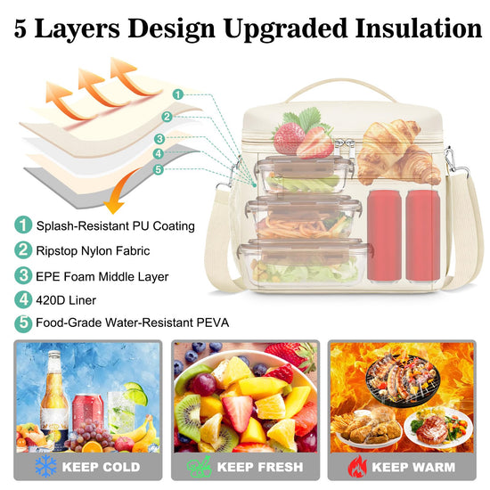 DALINDA meal holder — insulated and leak-proof design for travel and work