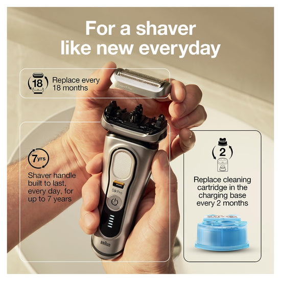Braun Series 8 electric shaver — close and gentle on dense beards