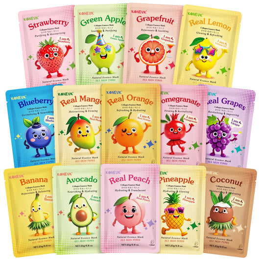 KONEUK Fruit face masks — skincare for kids and teens girls.