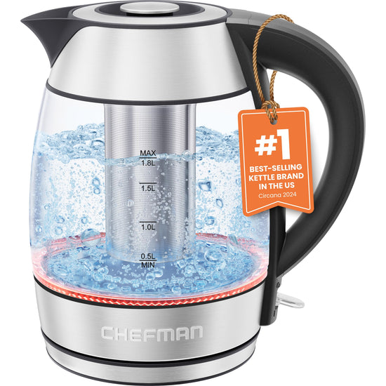 Chefman electric kettle — fast boiling technology