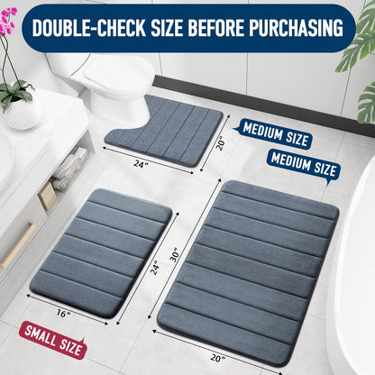Colorxy memory foam bath rug — ultra soft and absorbent design