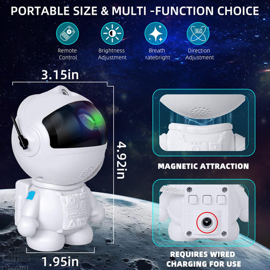 Lamp — Astronaut galaxy projector with remote and 8 lighting modes for kids and adults