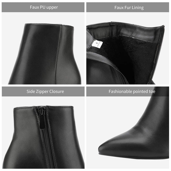 Dream Pairs chunky heel ankle boots — pointed toe design