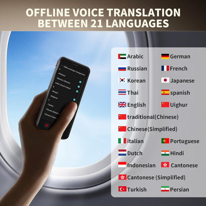 Language Translator Device No WiFi Needed, Instant Pocket AI Translator, traductor de Ingles español, Support 150 Languages Real-TimeVoice Translation, Traductor for Business Travel Study