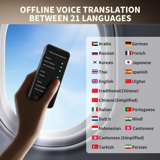Language Translator Device No WiFi Needed, Instant Pocket AI Translator, traductor de Ingles español, Support 150 Languages Real-TimeVoice Translation, Traductor for Business Travel Study