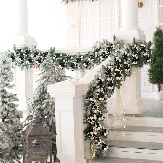 Yuxung garland — 6 ft Christmas ball ornaments for indoor and outdoor decoration accessories