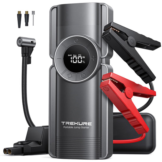 TREKURE jump starter with air compressor and 5000A battery pack