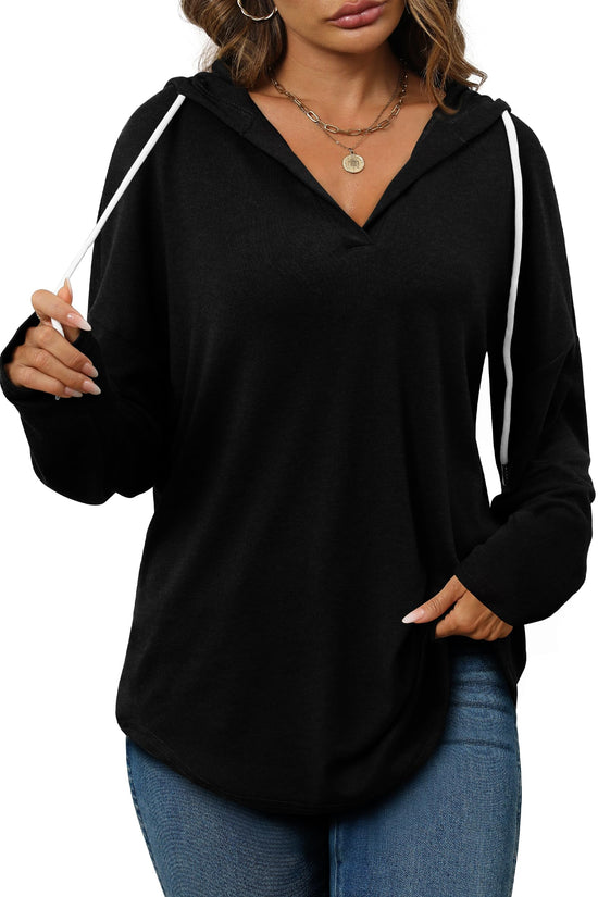 Bofell sweatshirt - Oversized pullover hoodie for women with long sleeves and loose fit