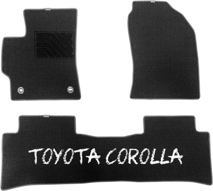 Corolla floor mats - AOMSAZTO original hybrid carpet liners in black
