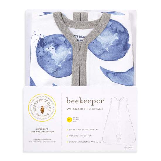 Burt's Bees Baby wearable blanket - organic cotton unisex beekeeper 0.5 TOG or 1.5 TOG