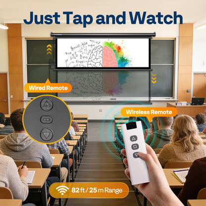 VIVOHOME manual pull down projector screen - available in multiple sizes