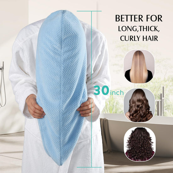YFONG microfiber hair towel wrap - quick dry and super absorbent