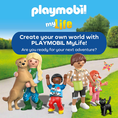 Playmobil toy figure playset — school bus with accessories and 4 figures