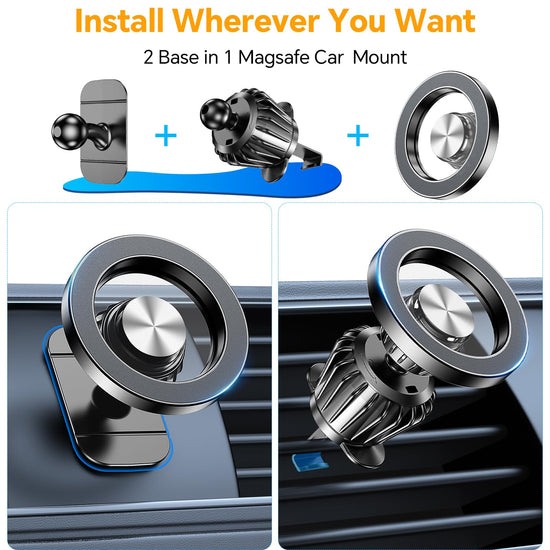Kaistyle magnetic phone holder for car — strong magnets for Magsafe compatibility