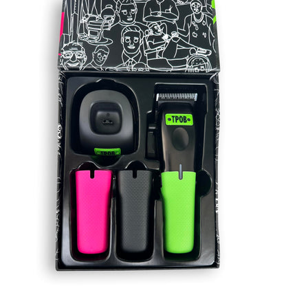 TPOB hair trimmer with 7500 RPM and rubber grips
