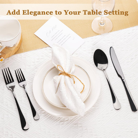 Astercook flatware set — food-grade stainless steel with steak knives included