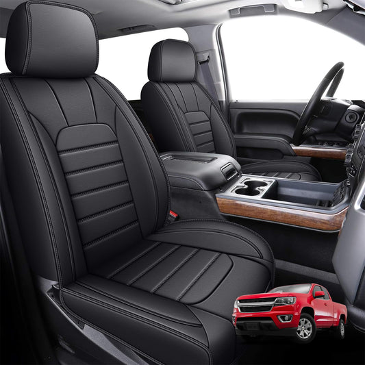 Vehicle seat cover — Custom fit leather for 2007-2026 Chevy Silverado and GMC Sierra.