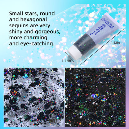 Ageda glitter — red, white and blue body and face glitter