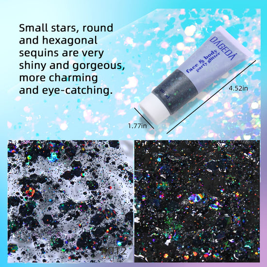Ageda glitter — red, white and blue body and face glitter
