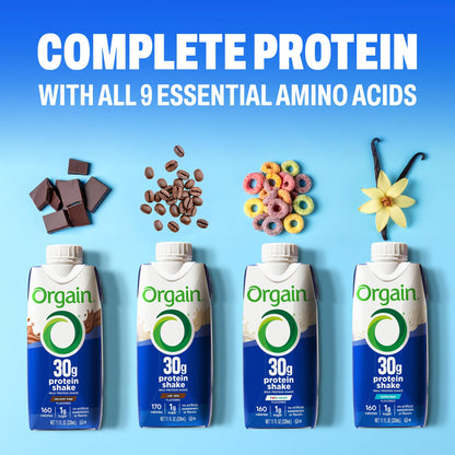 Orgain protein drink - organic and plant-based formula.