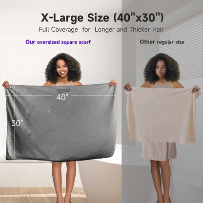 Umisleep towel — extra large microfiber hair towel for long, curly, thick hair