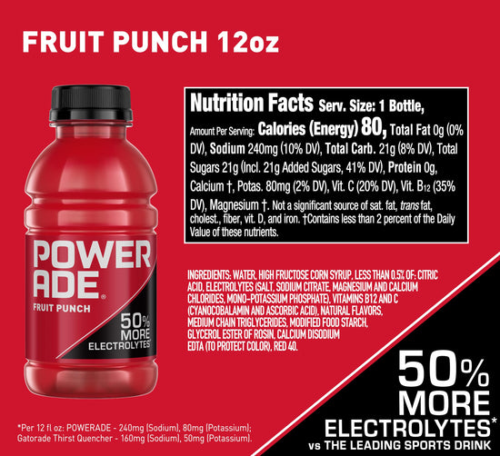 Drink flavored — Powerade sports drinkDrink flavored — Powerade electrolyte beverage