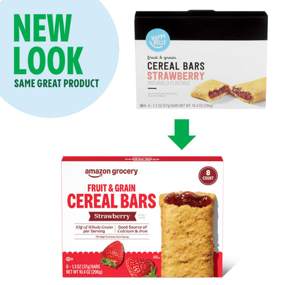Snack food bar — Strawberry flavor, 10.4 oz, 8 count pack by Amazon Grocery