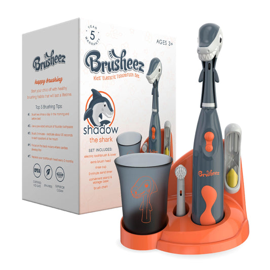 Brusheez electric toothbrush for kids with accessories set