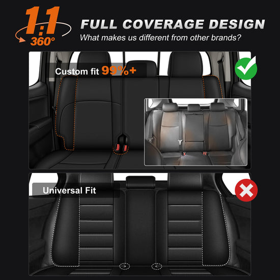 AOMSAZTO Tacoma seat covers - custom fit faux leather for Toyota Tacoma 2024-2026