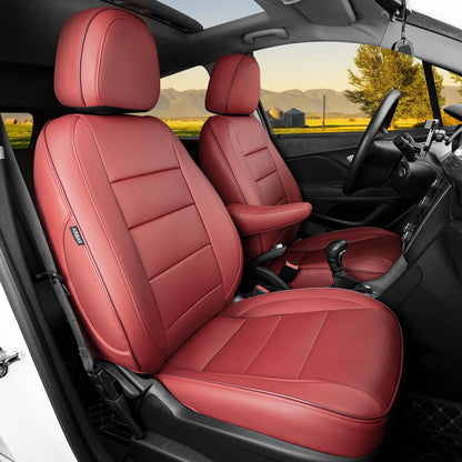 HKZ vehicle seat covers — Custom fit burgundy leather for Buick Encore 2013-2022