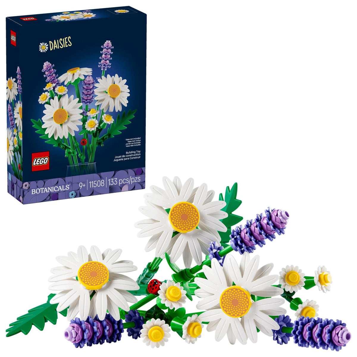 LEGO Botanicals Daisies building toy — artificial flowers crafting kit for kids 11508