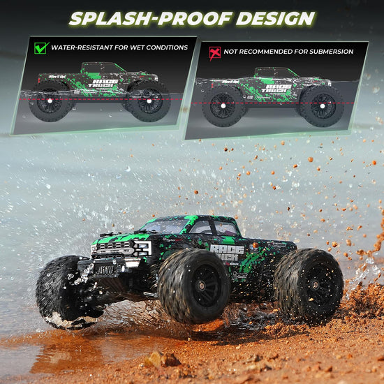 Haiboxing 1:18 scale rc monster truck - waterproof electric powered vehicle with 2 batteries