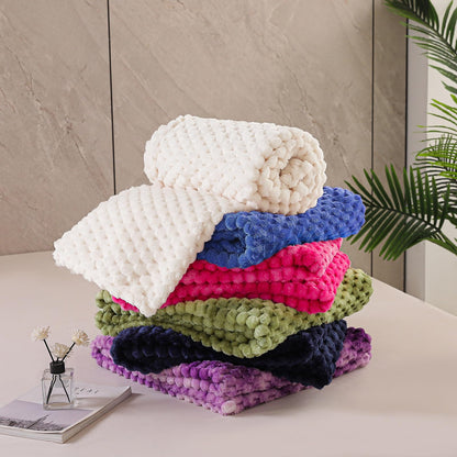 Exclusivo extra large soft fleece throw blanket - 3D clouds jacquard design