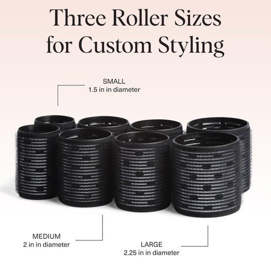Kitsch hair rollers — self-grip heatless curlers for all hair types, 8 count pack