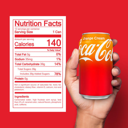 Drink - Coca-Cola orange cream soda pack of 12 cans 12 oz. each