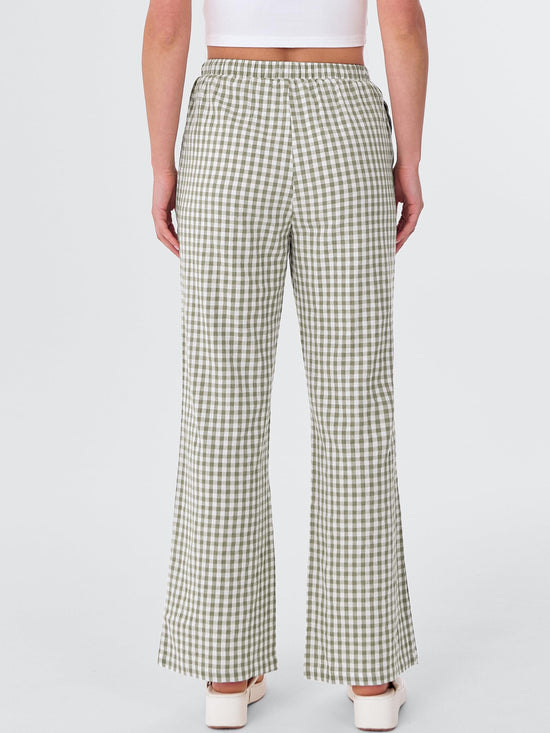 ANRABESS women's striped gingham lounge pants — casual wide leg design