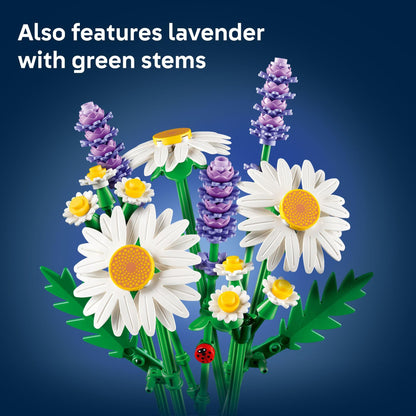 LEGO Botanicals Daisies building toy — artificial flowers crafting kit for kids 11508
